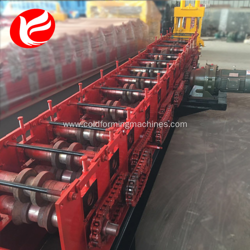 Steel punching c shape purlin roll forming machine